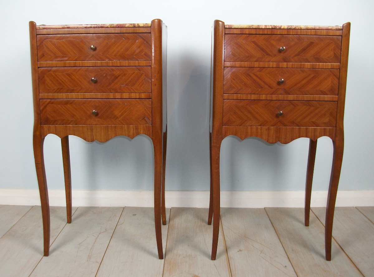 Pair of bedside Cabinets Louis XV Style